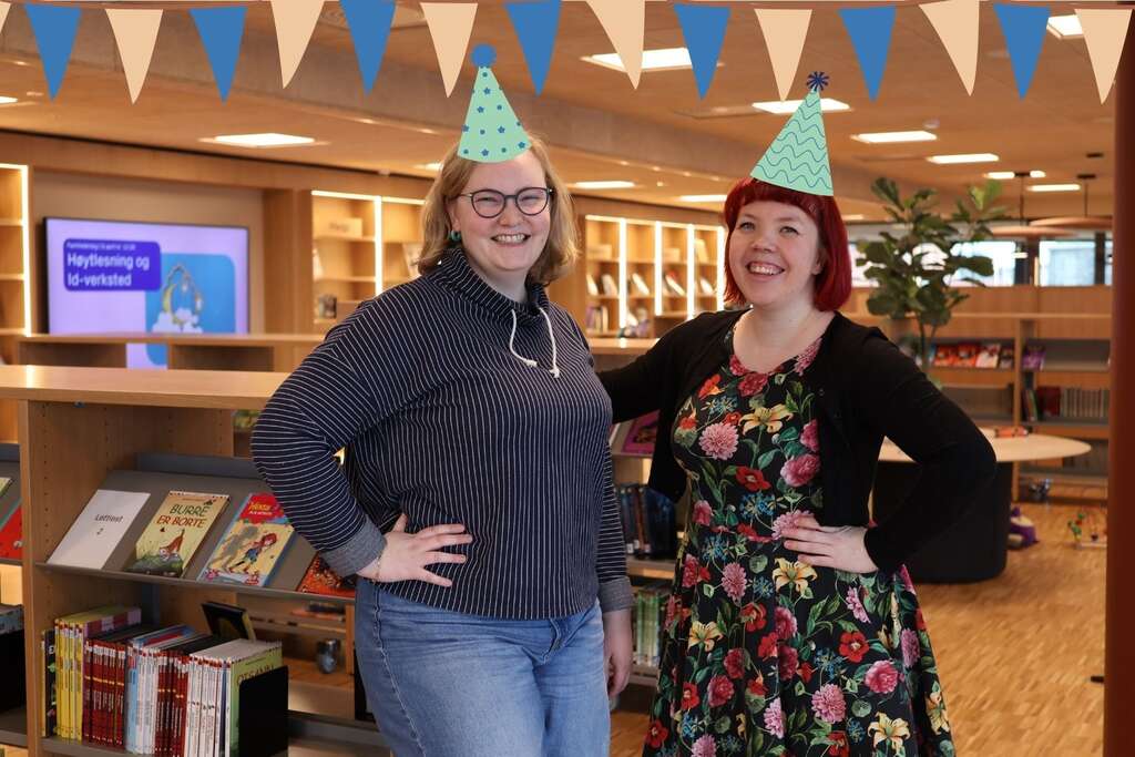 Bilde: Bibliotekarer Marie og Sara